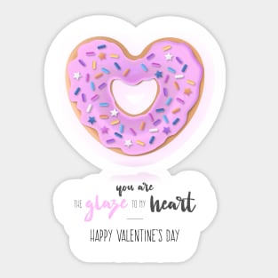 valentine day with love doughnut message Sticker